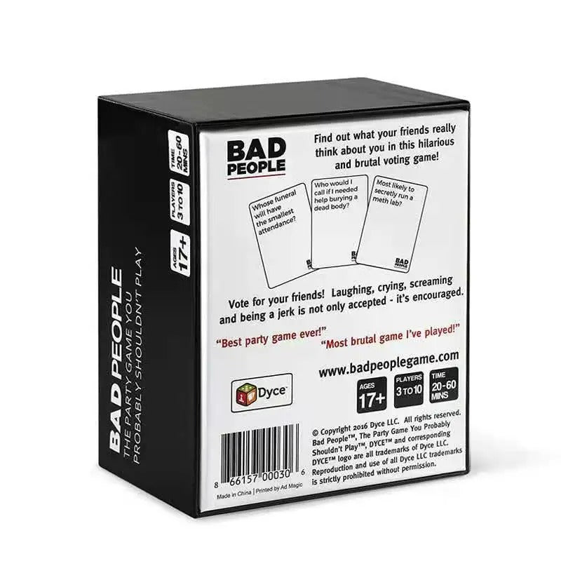 BAD PEOPLE: The Hilarious Party Game About Guessing Who's Bad