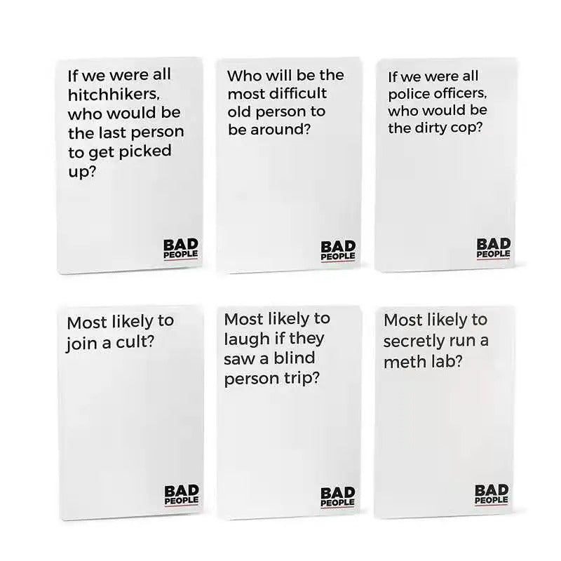 BAD PEOPLE: The Hilarious Party Game About Guessing Who's Bad