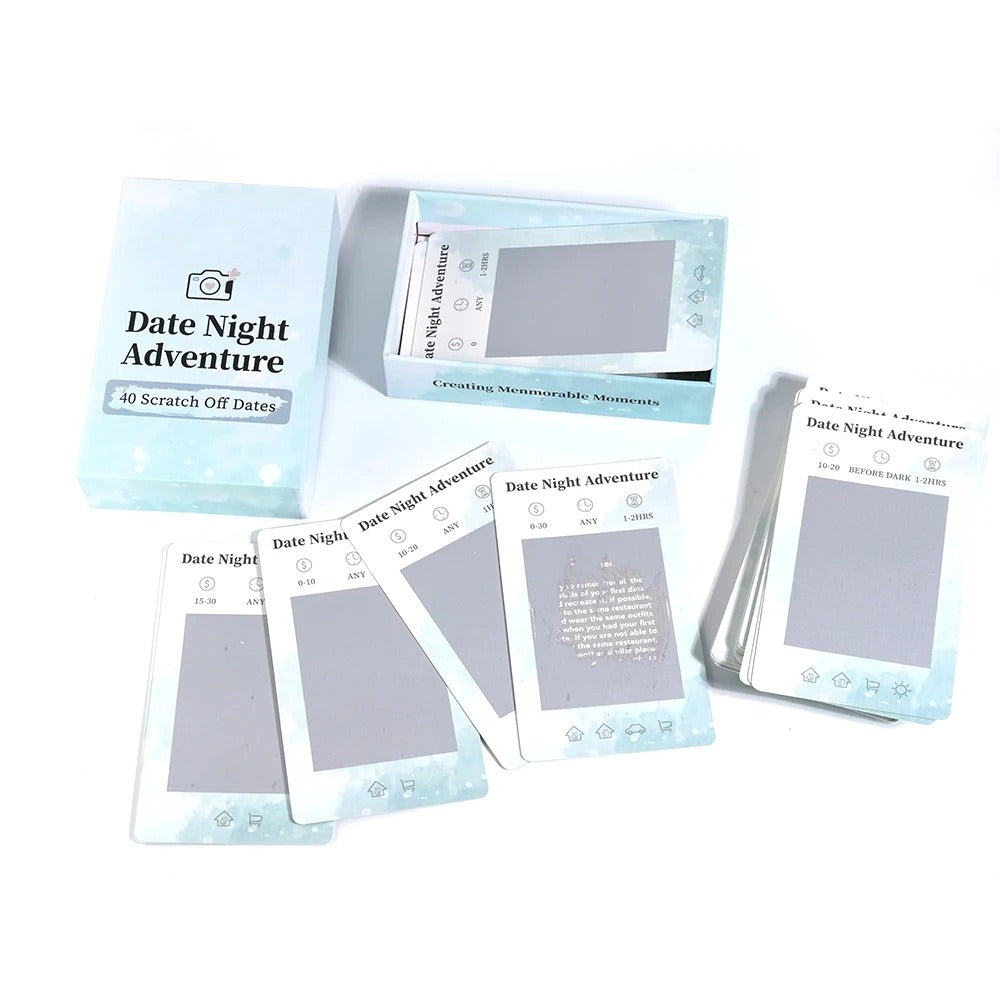 Date Night Adventure - Scratch Off Cards Game, Romantic Couples Gift