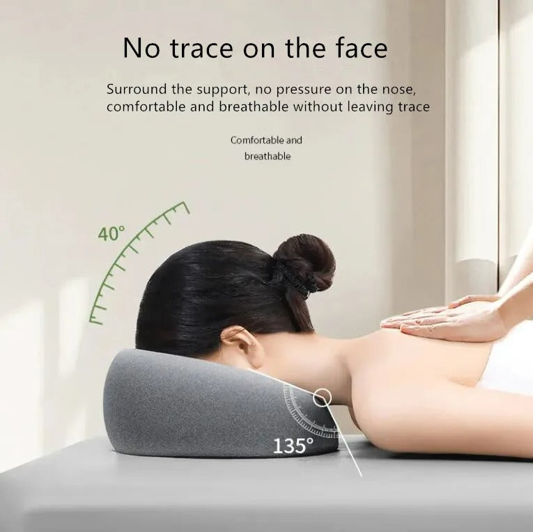 Ergonomic Lying Down Pillow – M-Shaped Memory Foam Headrest