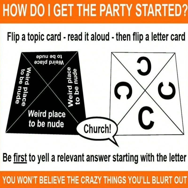 Quick And Dirty" Family Gathering Game Card