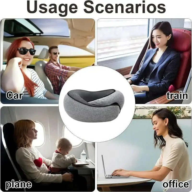 Travel Neck Pillow – Snail Style Memory Foam U-Shaped Pillow