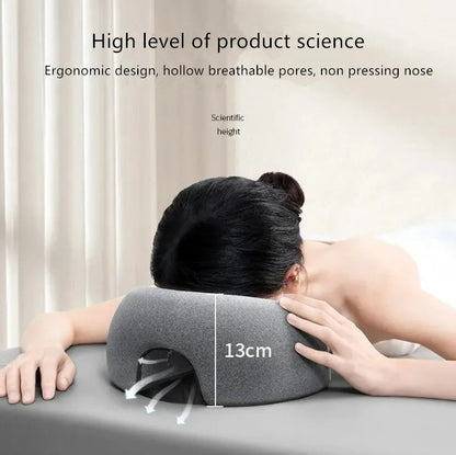Ergonomic Lying Down Pillow – M-Shaped Memory Foam Headrest